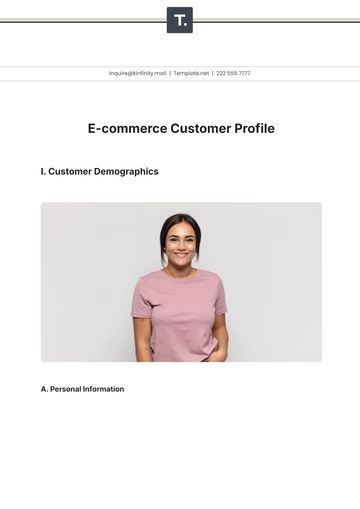 Free E-commerce Customer Profile Template to Edit Online | Template.net