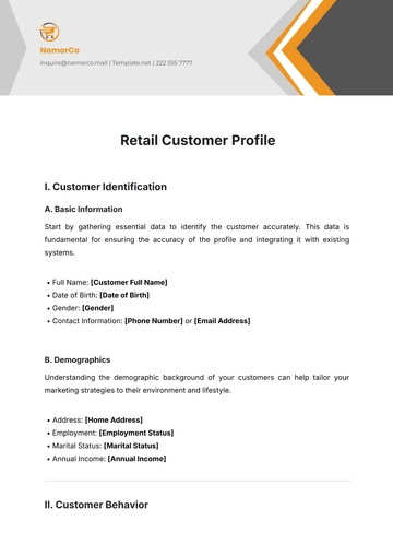Free Retail Customer Profile Template to Edit Online | Template.net