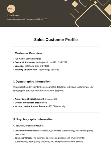 Free Sales Customer Profile Template to Edit Online | Template.net