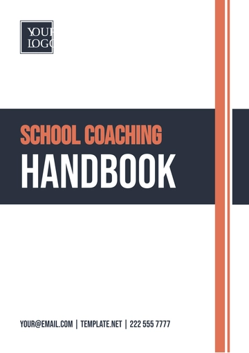 Free School Coaching Handbook Template to Edit Online