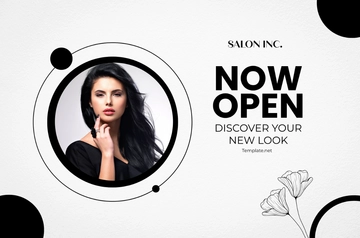 Free Salon Opening Announcement Banner Template to Edit Online