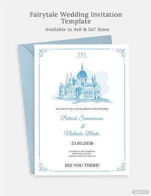 Simple Fairytale Wedding Invitation Template