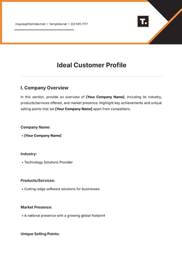 Free Ideal Customer Profile Template to Edit Online | Template.net
