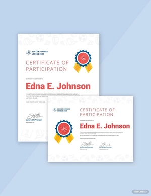 Elegant Soccer Award Certificate Template