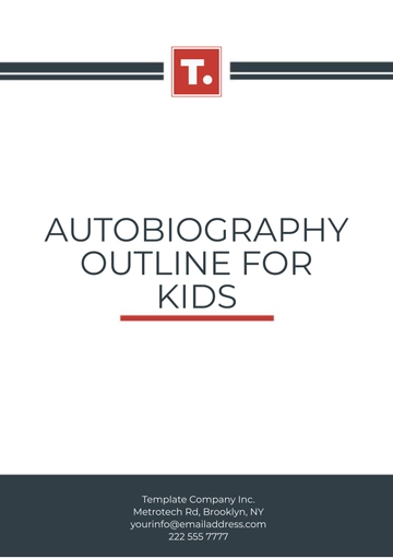 Free Autobiography Outline for Kids Template to Edit Online