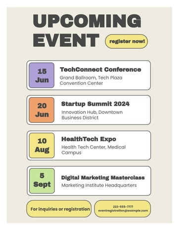 Free Event Schedule Flyer Template to Edit Online