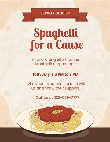 Free Food Fundraiser Flyer Template to Edit Online