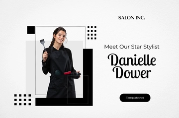 Free Salon Staff Highlight Banner Template to Edit Online