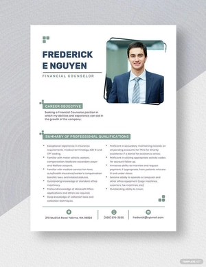 Financial Counselor Resume