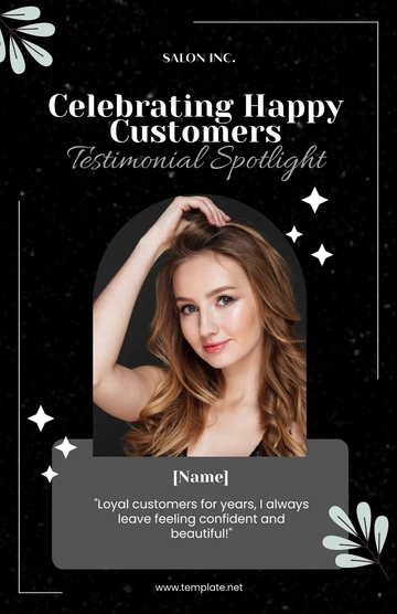 Free Salon Customer Testimonial Poster Template to Edit Online