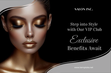 Free Salon VIP Membership Banner Template to Edit Online
