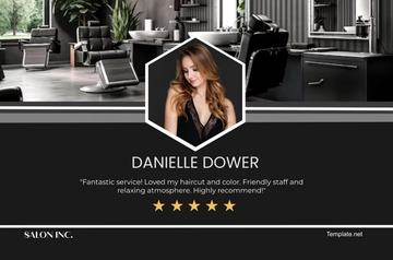 Free Salon Customer Testimonial Banner Template to Edit Online