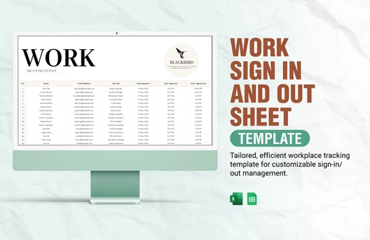 Work Sign in And Out Sheet Template