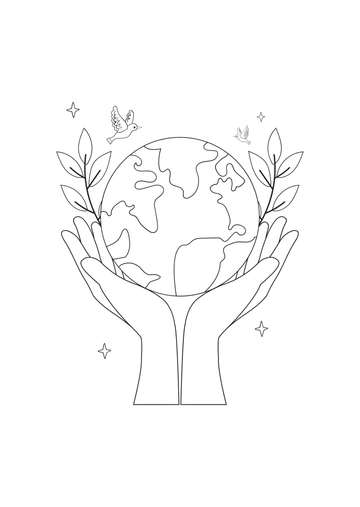 Free Beautiful Save Environment Drawing Template to Edit Online