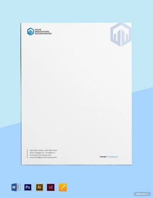 Printable Construction Letterhead Template