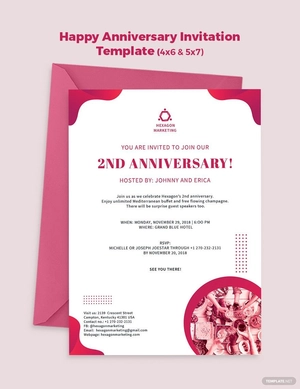 Happy Anniversary Invitation Template