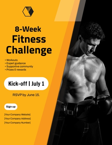 Free Fitness Challenge Flyer Template to Edit Online