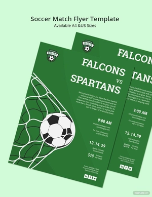 Soccer Match Flyer Template