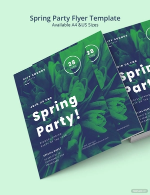 Spring Party Flyer Template