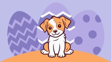 Free Easter Dog Background to Edit Online