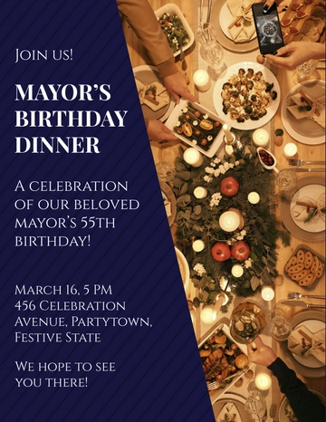 Free Birthday Dinner Flyer Template to Edit Online