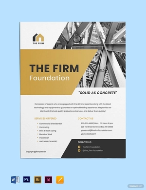 Printable Construction Flyer Template