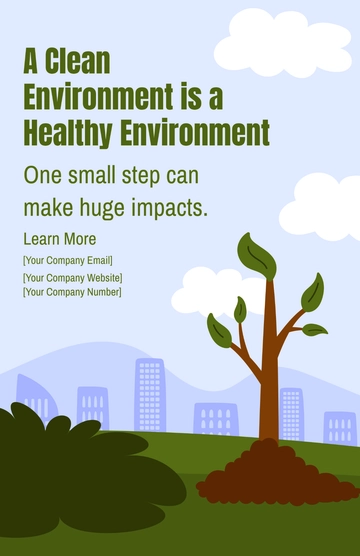 Free Clean And Healthy Environment Poster Template to Edit Online