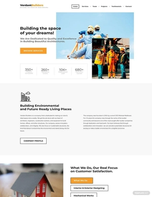Builder Website Template