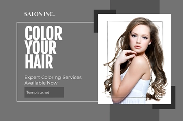 Free Salon Hair Stylist Color Services Banner Template to Edit Online