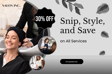 Free Salon Hair Stylist Deals Banner Template to Edit Online