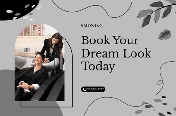 Free Salon Hair Stylist Appointment Banner Template to Edit Online