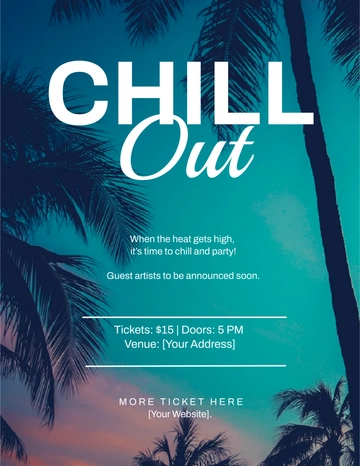 Free Chill Out Flyer Template to Edit Online