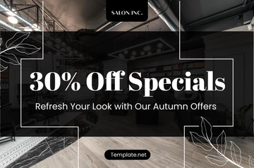 Free Salon Hair Stylist Seasonal Offers Banner Template to Edit Online