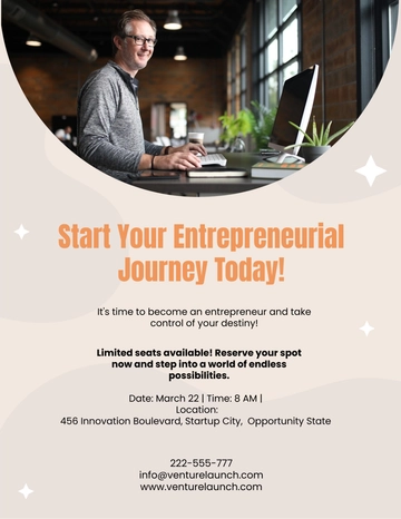 Free Entrepreneur Flyer Template to Edit Online