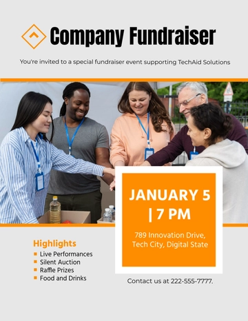 Free Fundraiser Flyer Template to Edit Online