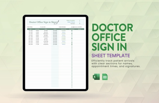 Doctor Office Sign in Sheet Template