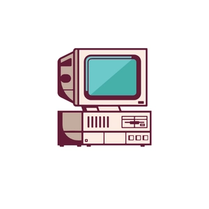 Free Retro Computer Icon to Edit Online