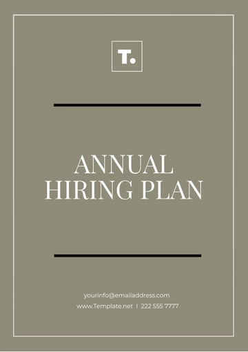Free Annual Hiring Plan Template to Edit Online