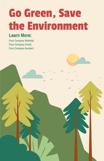 Free Go Green Save Environment Poster Template to Edit Online