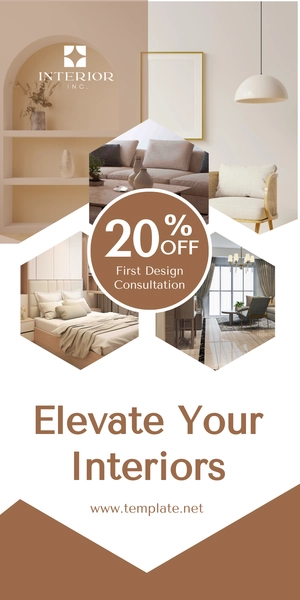 Free Interior Design Marketing Banner Template to Edit Online