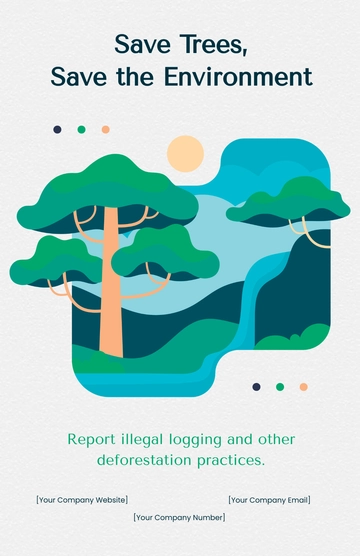 Free Save Trees Save Environment Poster Template to Edit Online
