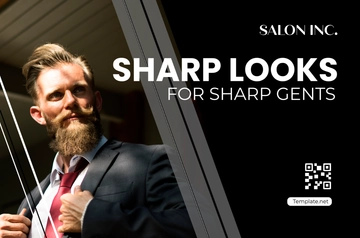 Free Salon Hair Stylist Men's Cuts Banner Template to Edit Online