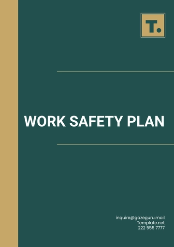 Free Work Safety Plan Template to Edit Online