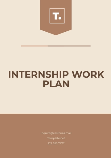 Free Internship Work Plan Template to Edit Online