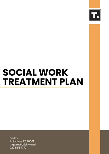 Free Social Work Treatment Plan Template to Edit Online