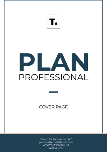 Free Plan Professional Cover Page Template to Edit Online Free Plan Professional Cover Page Template to Edit Online