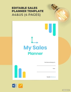Editable Sales Planner Template