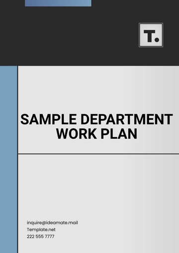 Free Sample Department Work Plan Template to Edit Online