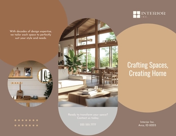 Free Interior Design Trifold Brochure Template to Edit Online