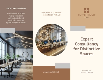 Free Interior Design Consultancy Brochure Template to Edit Online